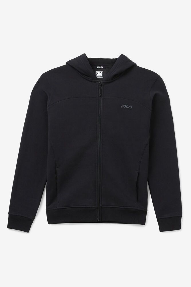 Fila Hoodie Womens Black - Never Lose Full Zip - Philippines 0179685-CN